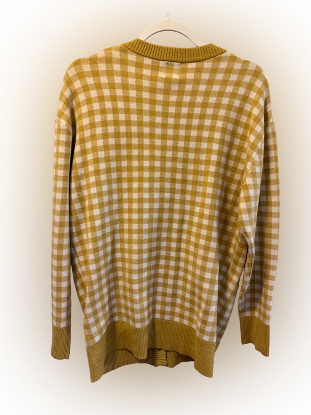 NWT Joie Gingham Cardigan Sweater, Size M - Picture 3 of 7